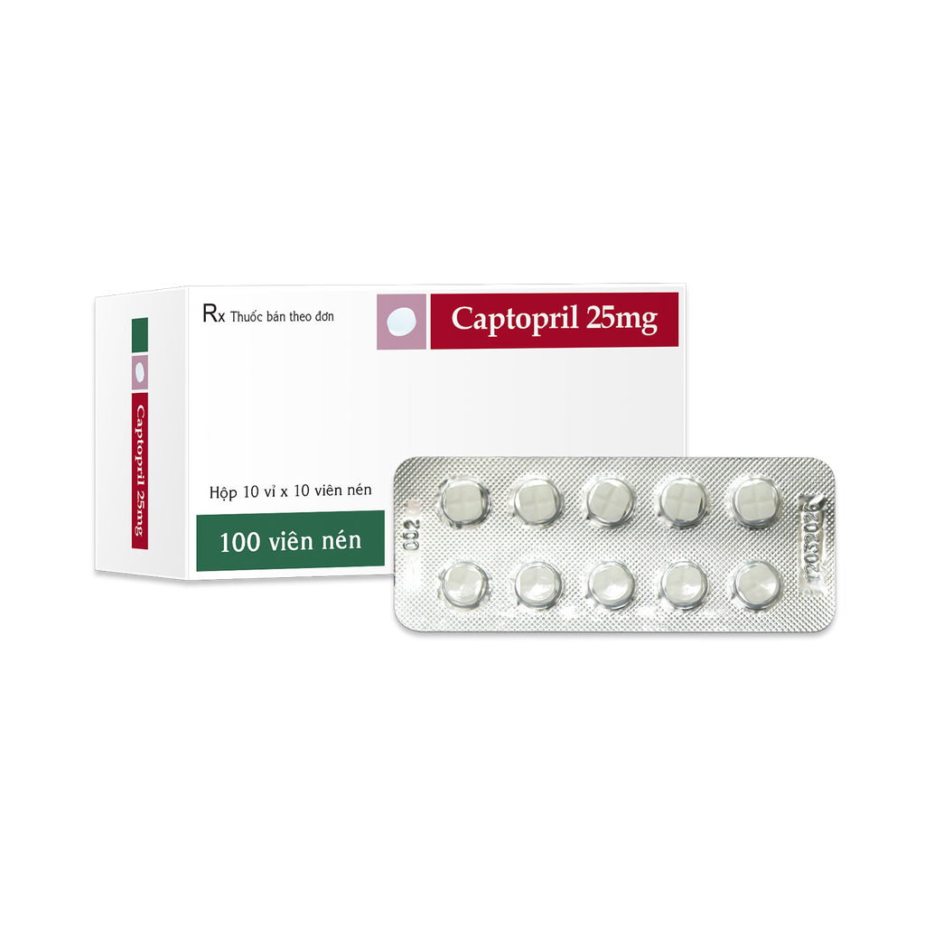 Viên nén Captopril 25mg v/10,h/100
