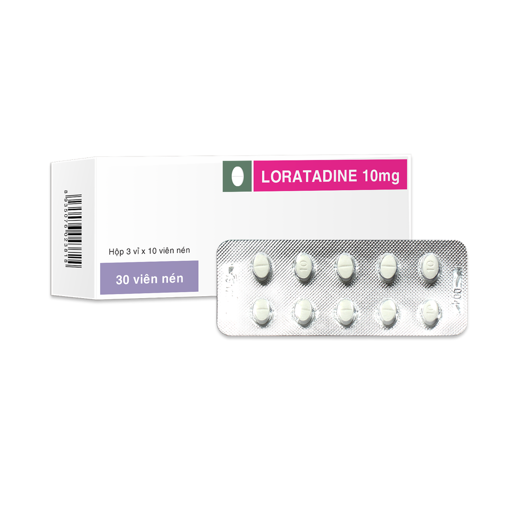 Viên nén Loratadine 10mg v/10,h/30