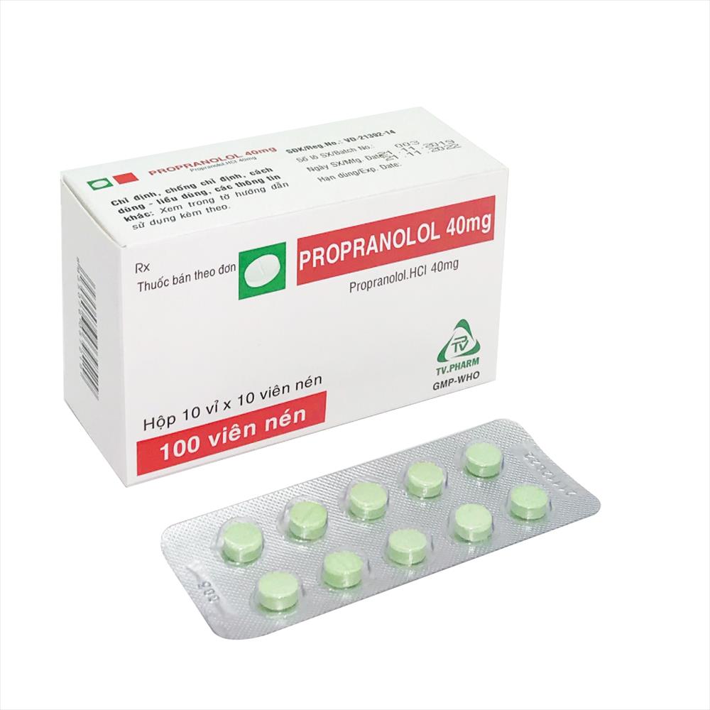 Viên nén Propranolol 40mg V/10, H/100