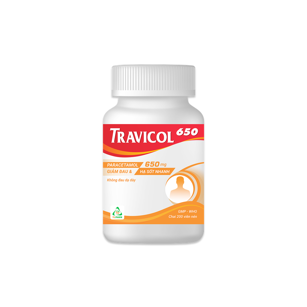 Viên nén Travicol 650mg C/200