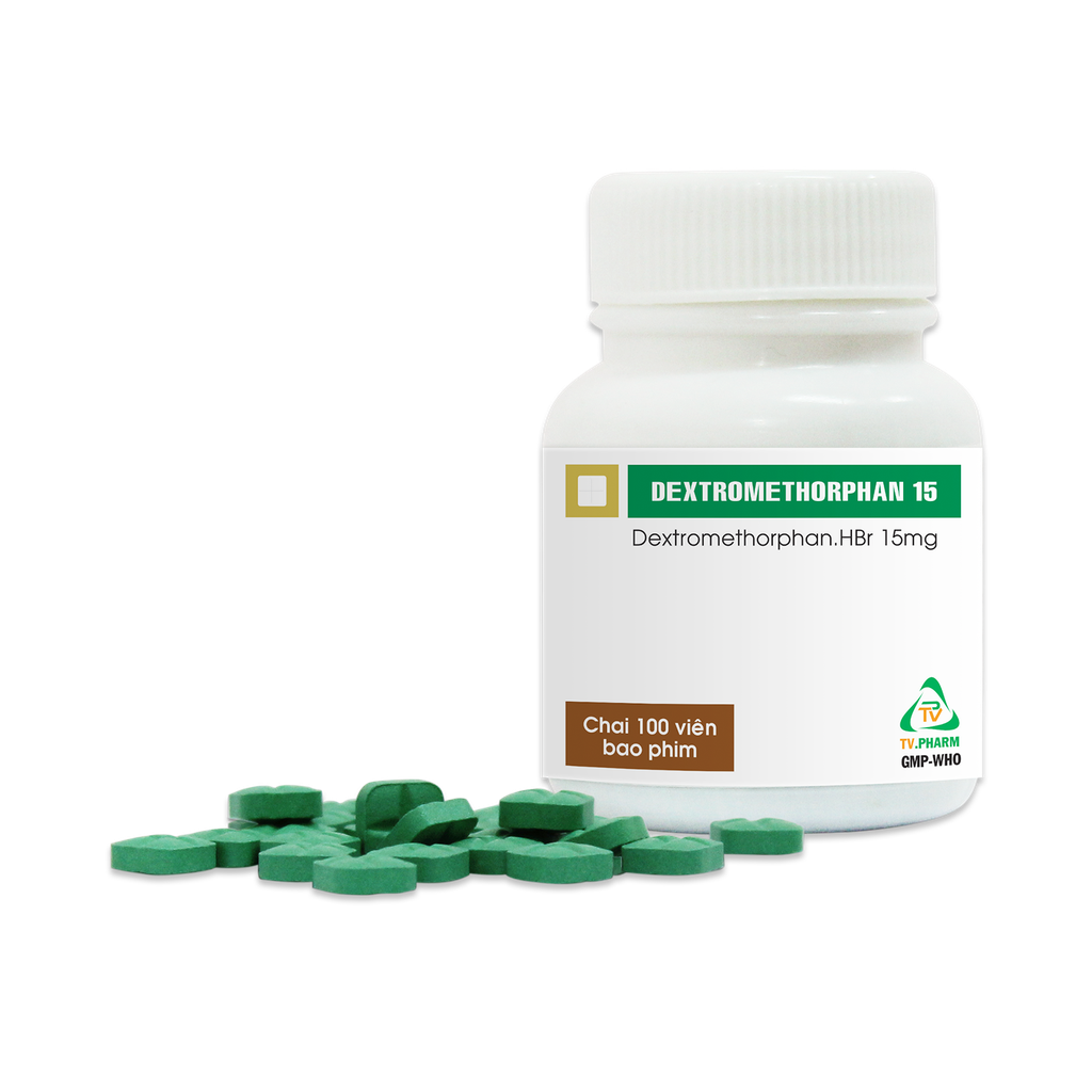 Viên bao phim Dextromethorphan 15mg  C/100