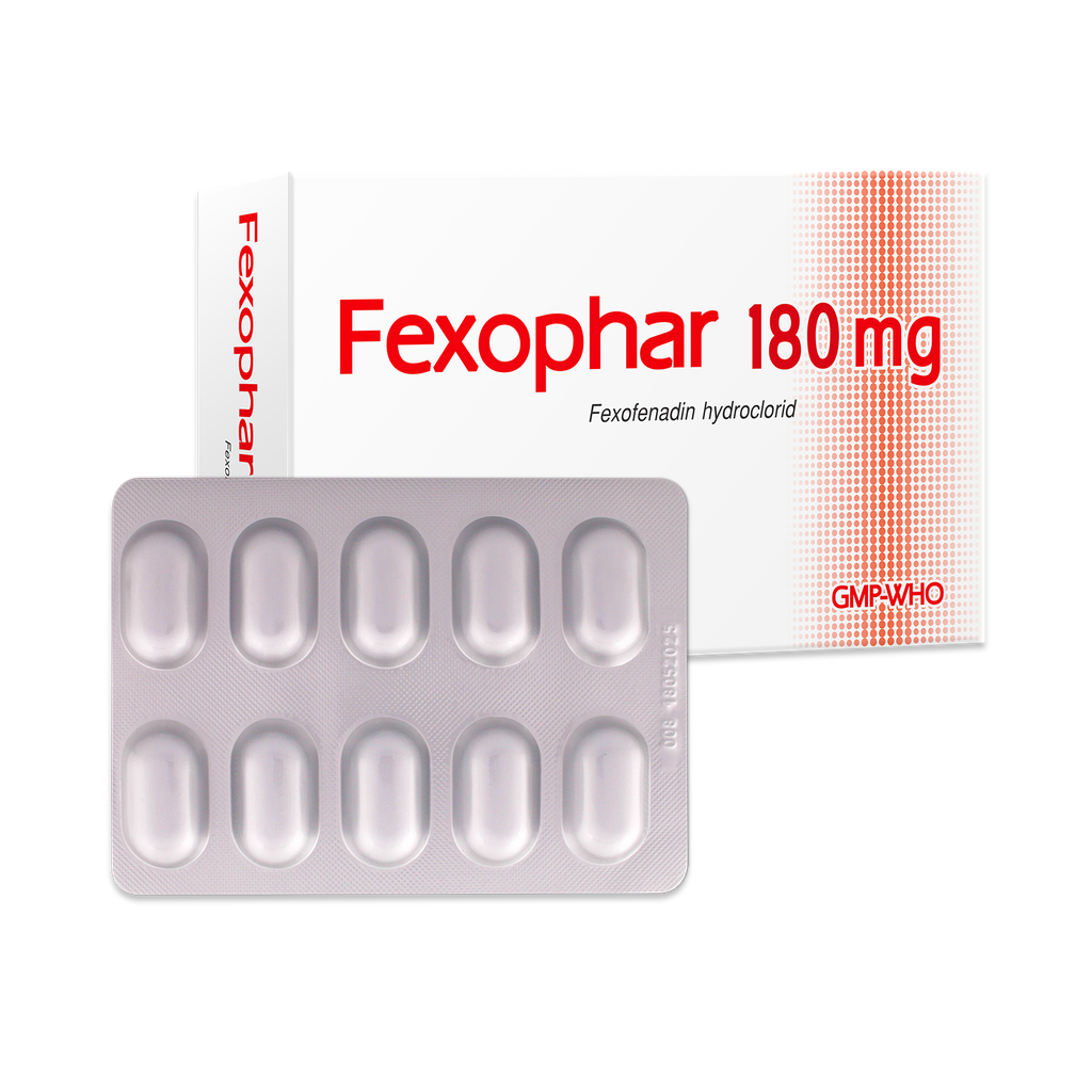 Viên bao phim Fexophar 180mg v/10,h/100