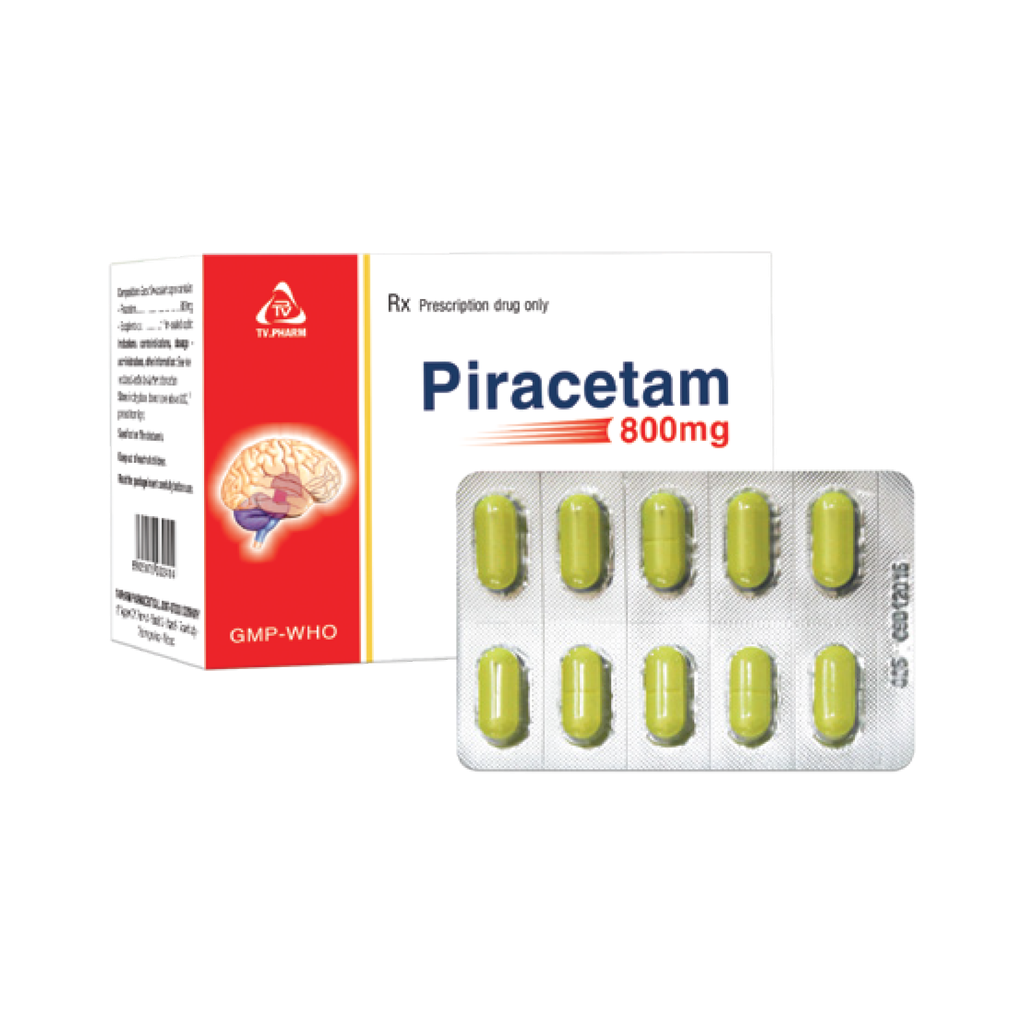 Viên bao phim Piracetam 800mg V/10, H/60