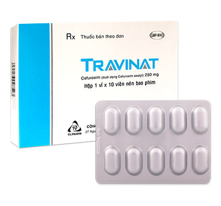 Viên bao phim Travinat  250mg v/10, H/10