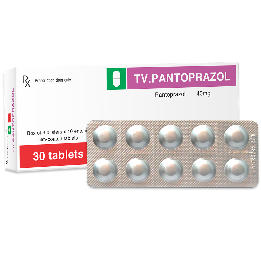 Viên nén bao phim tan trong ruột TV.Pantoprazol v/10,h/30
