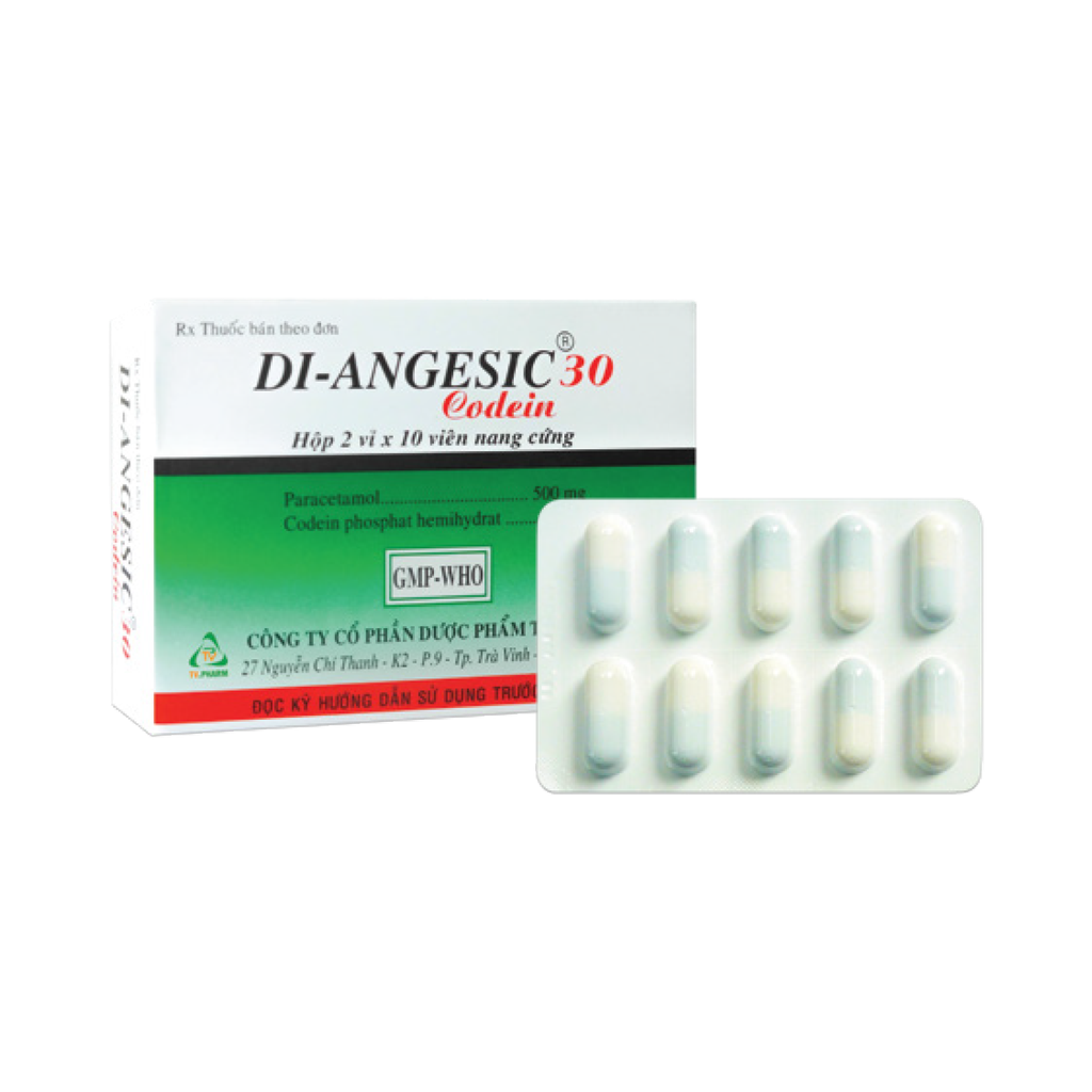 Viên nang cứng Di-Angesic Codein 30mg V/10, H/20