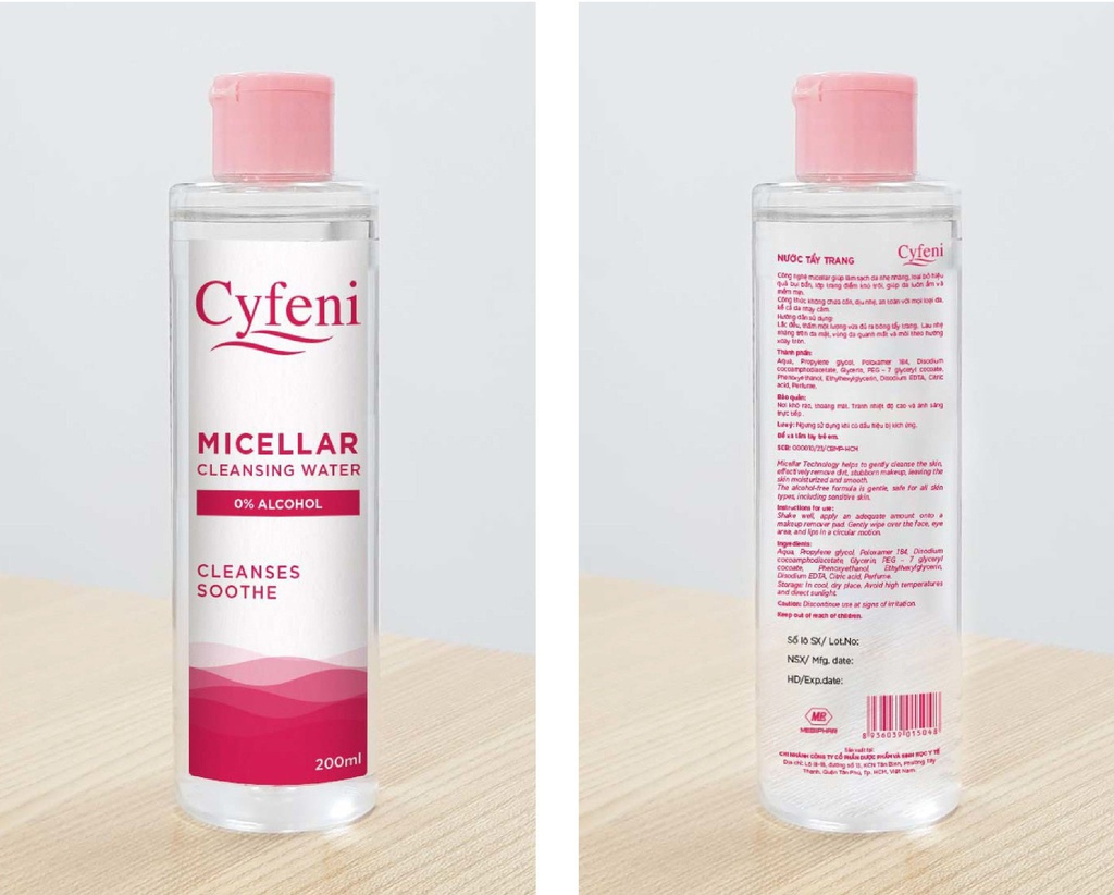 Nước Tẩy Trang CYFENI C/200ml, T/20
