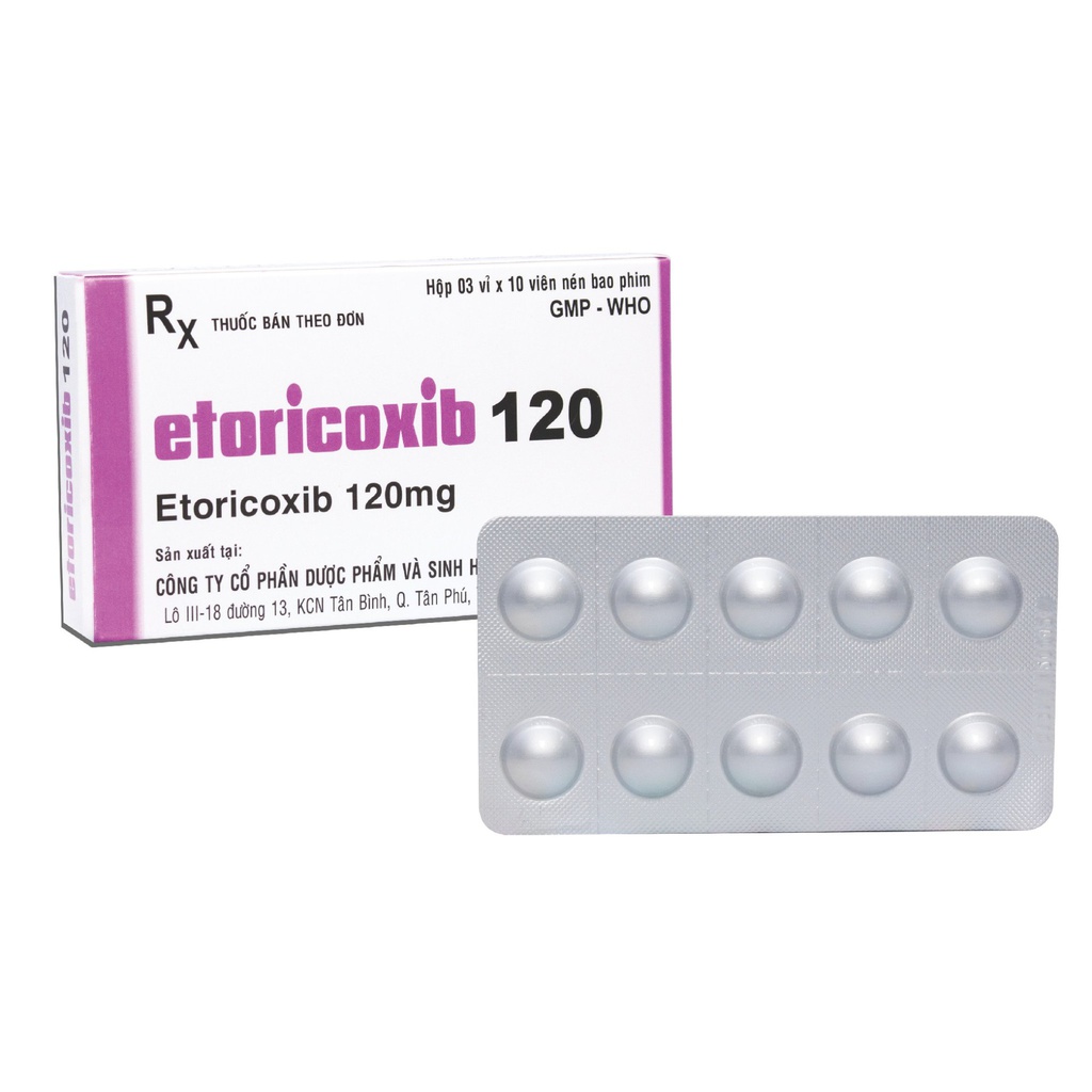 Viên nén bao phim ETORICOXIB 120, V/10, H/30.