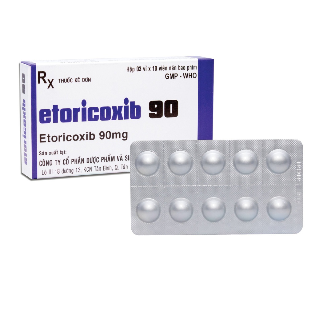 Viên nén bao phim ETORICOXIB 90, V/10, H/30.