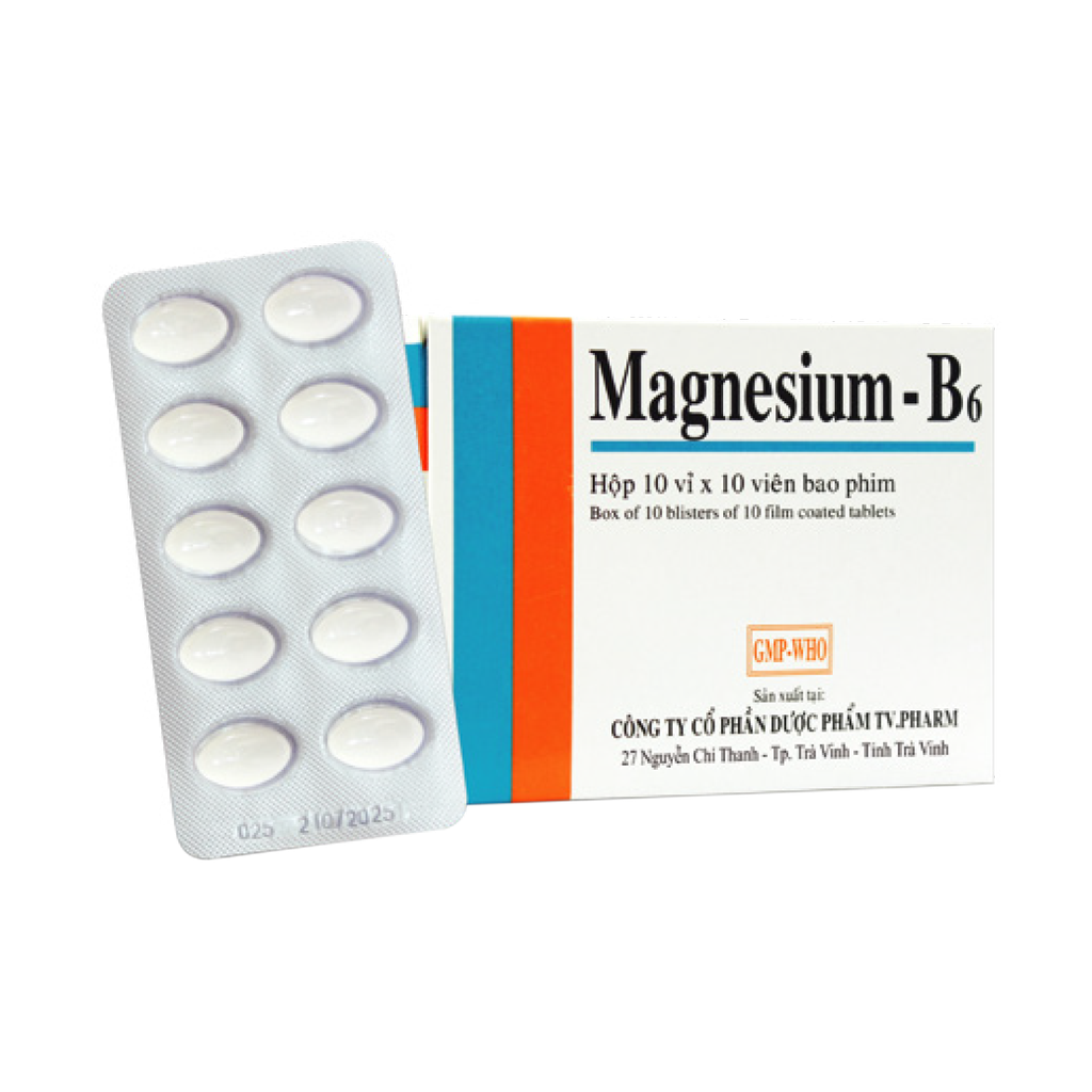 Viên bao phim Magnesium - B6 v/10,h/100