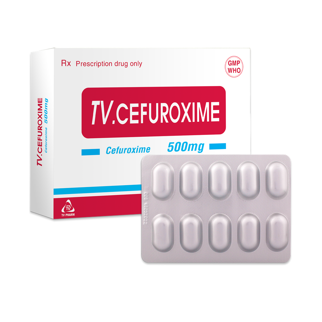 Viên bao phim TV-Cefuroxime 500mg v/10,h/30