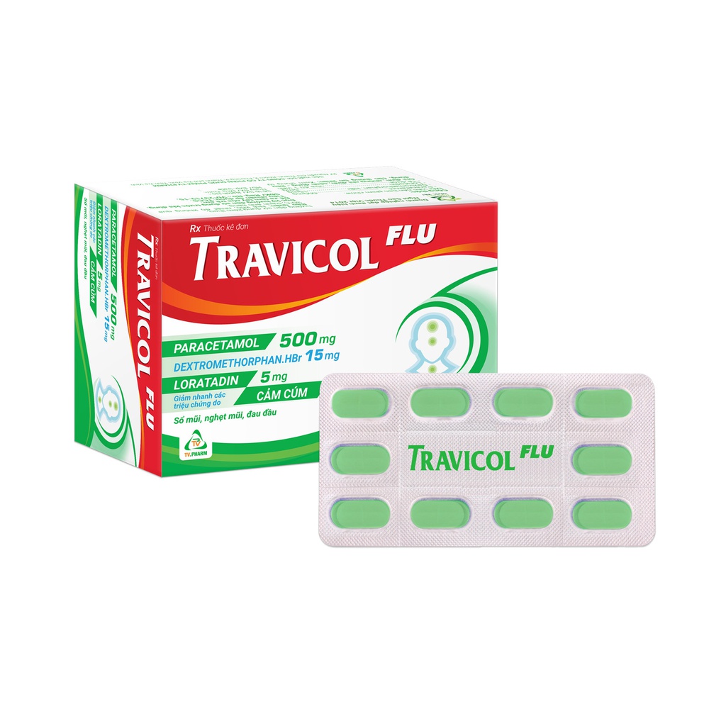 Viên bao phim Travicol Flu V/10,H/100