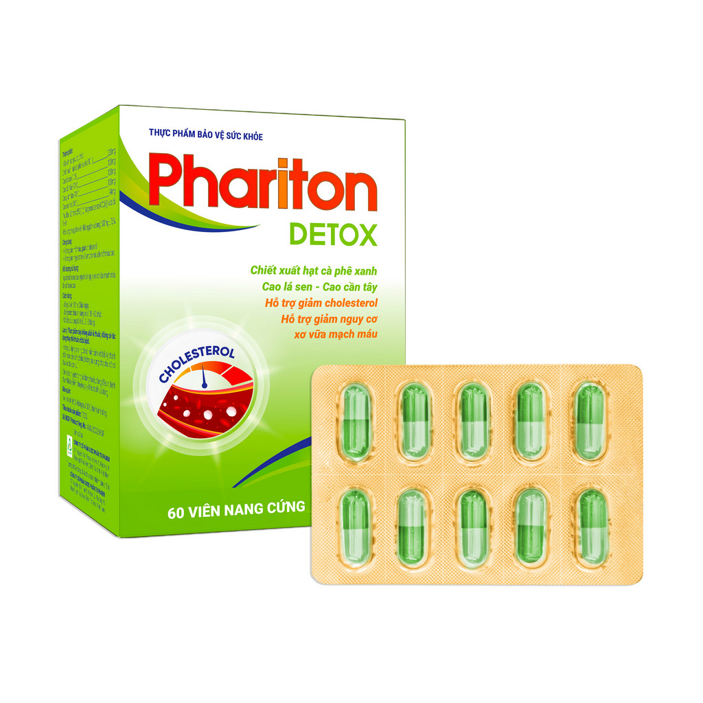 Viên nang cứng Phariton Detox V/10, H/60