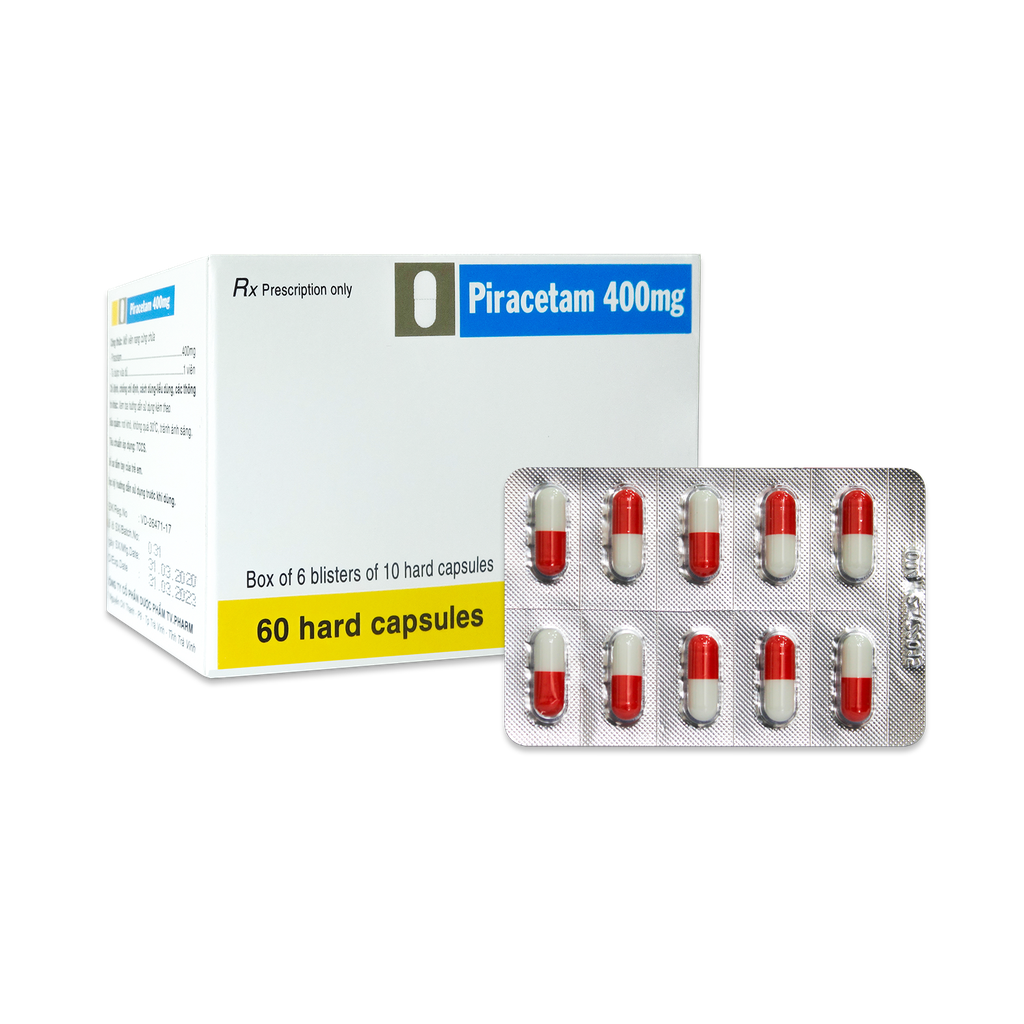 Viên nang cứng Piracetam 400mg V/10, H/60