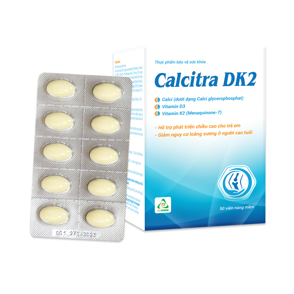 Viên nang mềm Calcitra DK2 V/10, H/50
