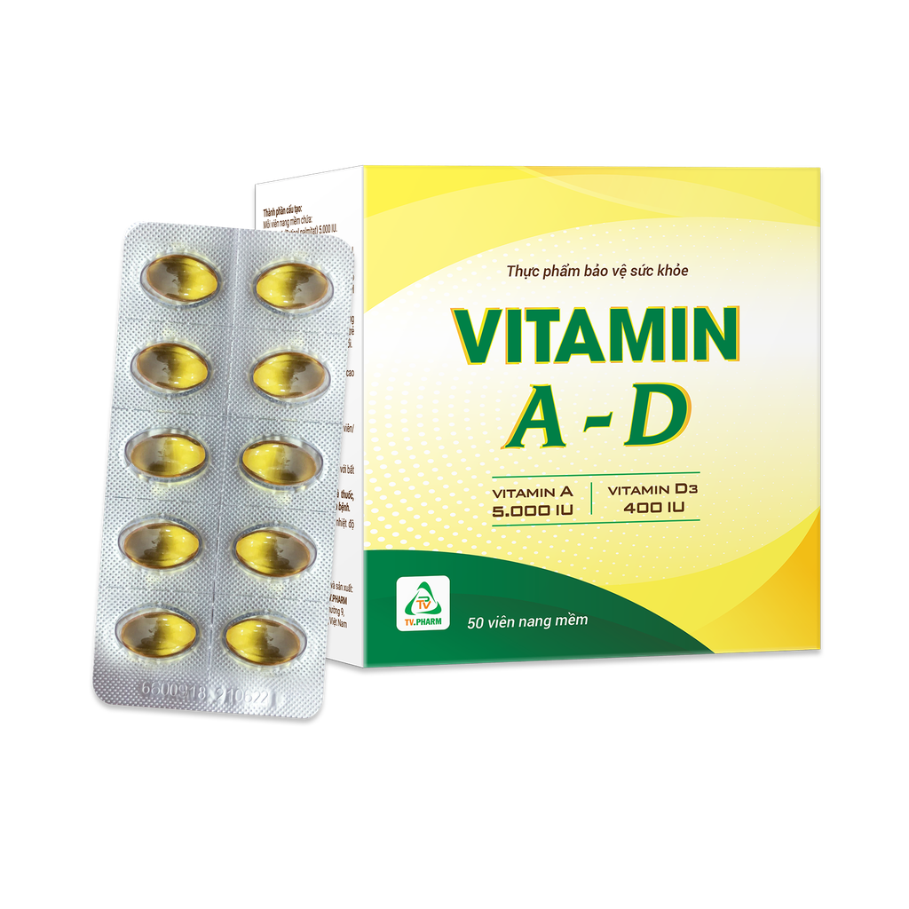 Viên nang mềm Vitamin A-D V/10, h/100